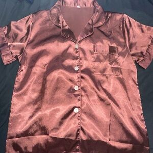 Small satin pajama set - MUAVE